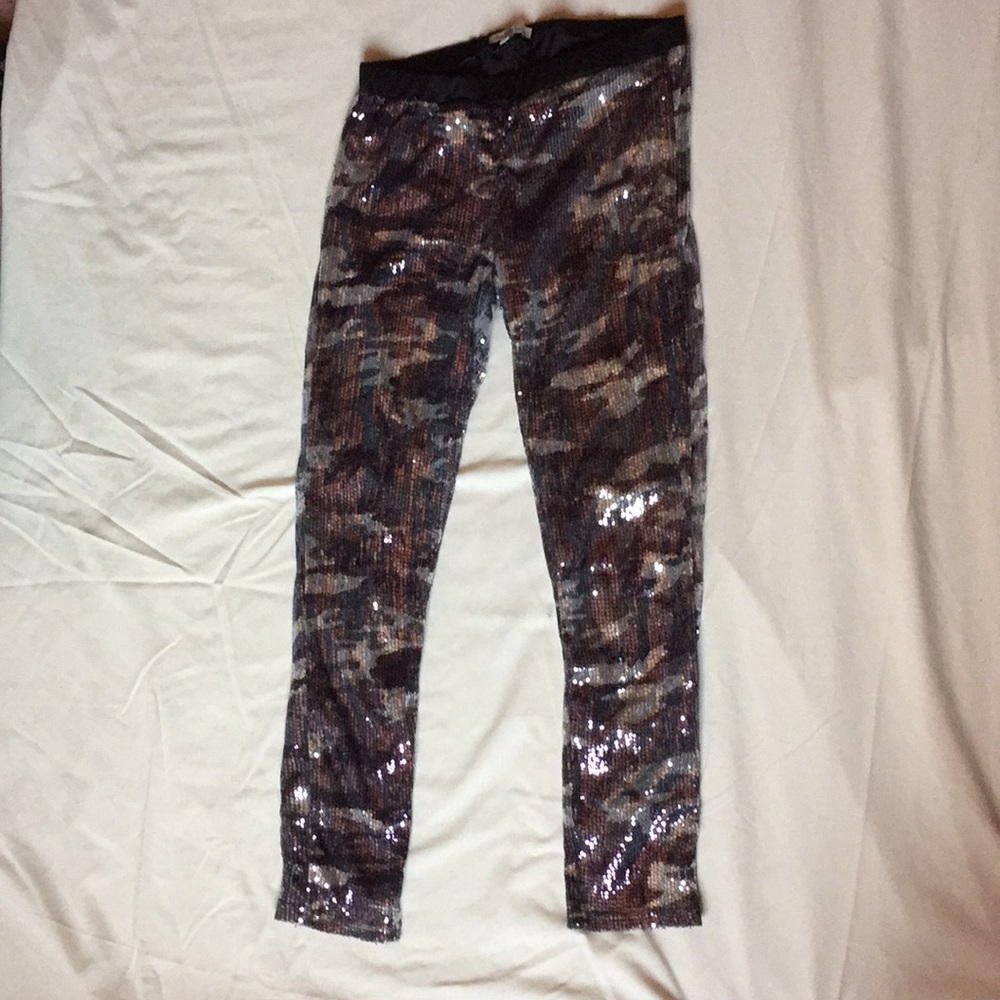 Sequined army leggings